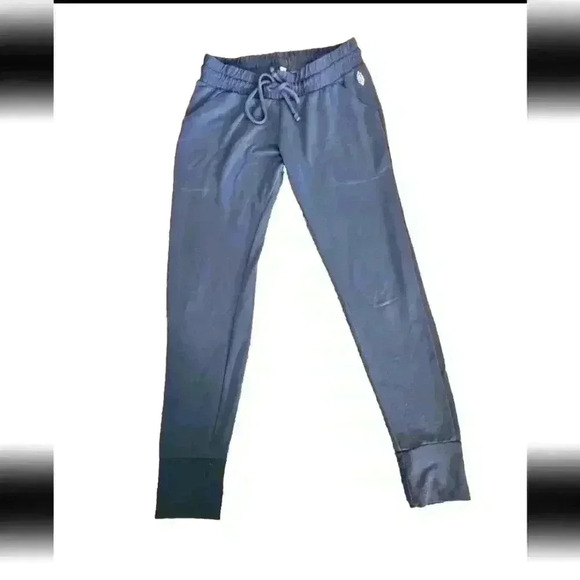 Free People Movement Womens Blue Sunny Skinny Mid Rise Sweat Pant Joggers S - Picture 2 of 11